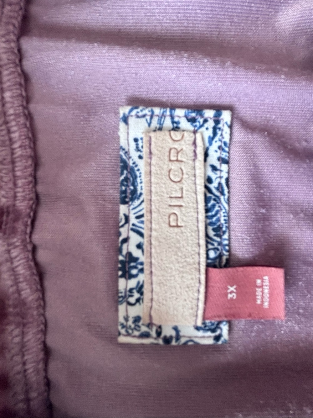 Women's Anthropologie Plum Tie-Dye Velvet Top 3X - Picture 10 of 11